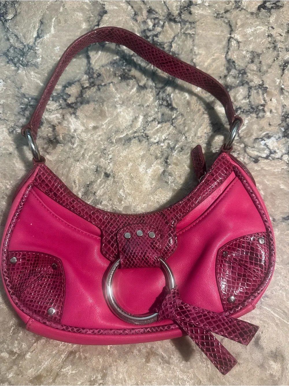 Vintage BCBG girls hot pink shoulder bag